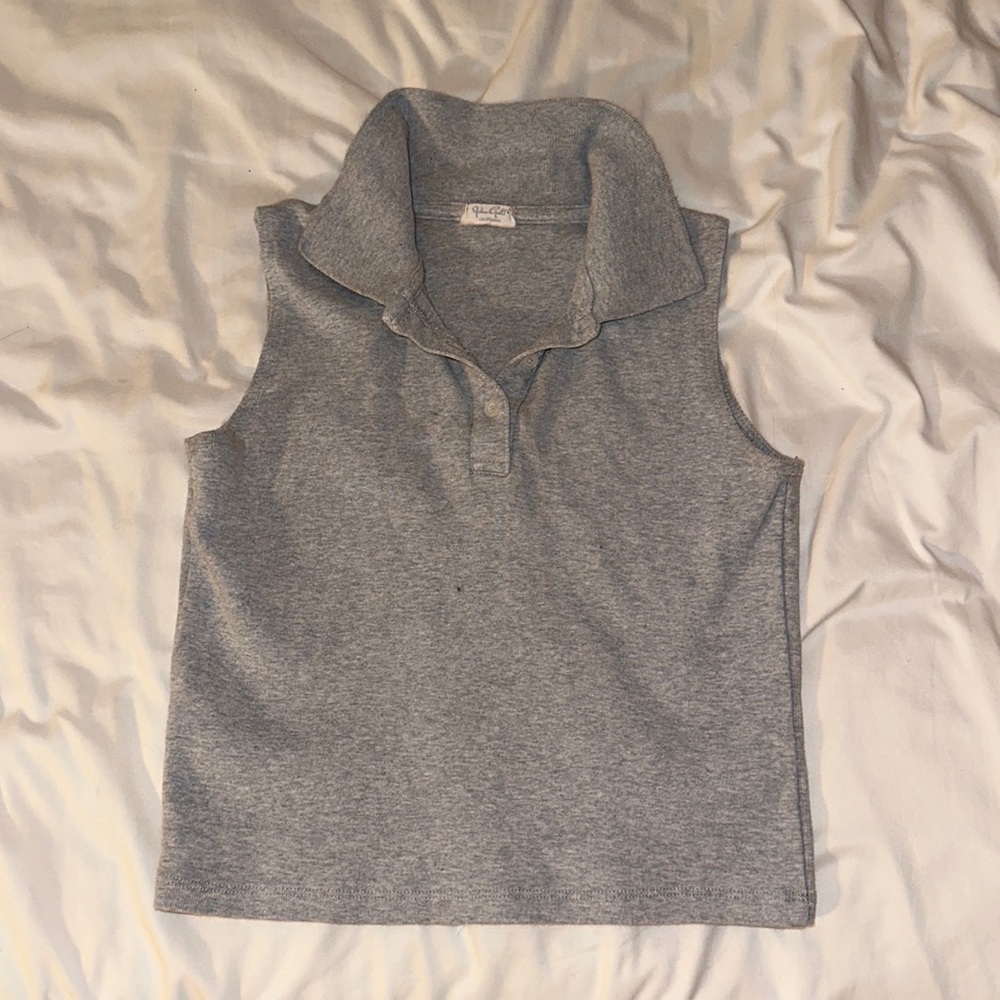 Brandy Melville grey collard shirt